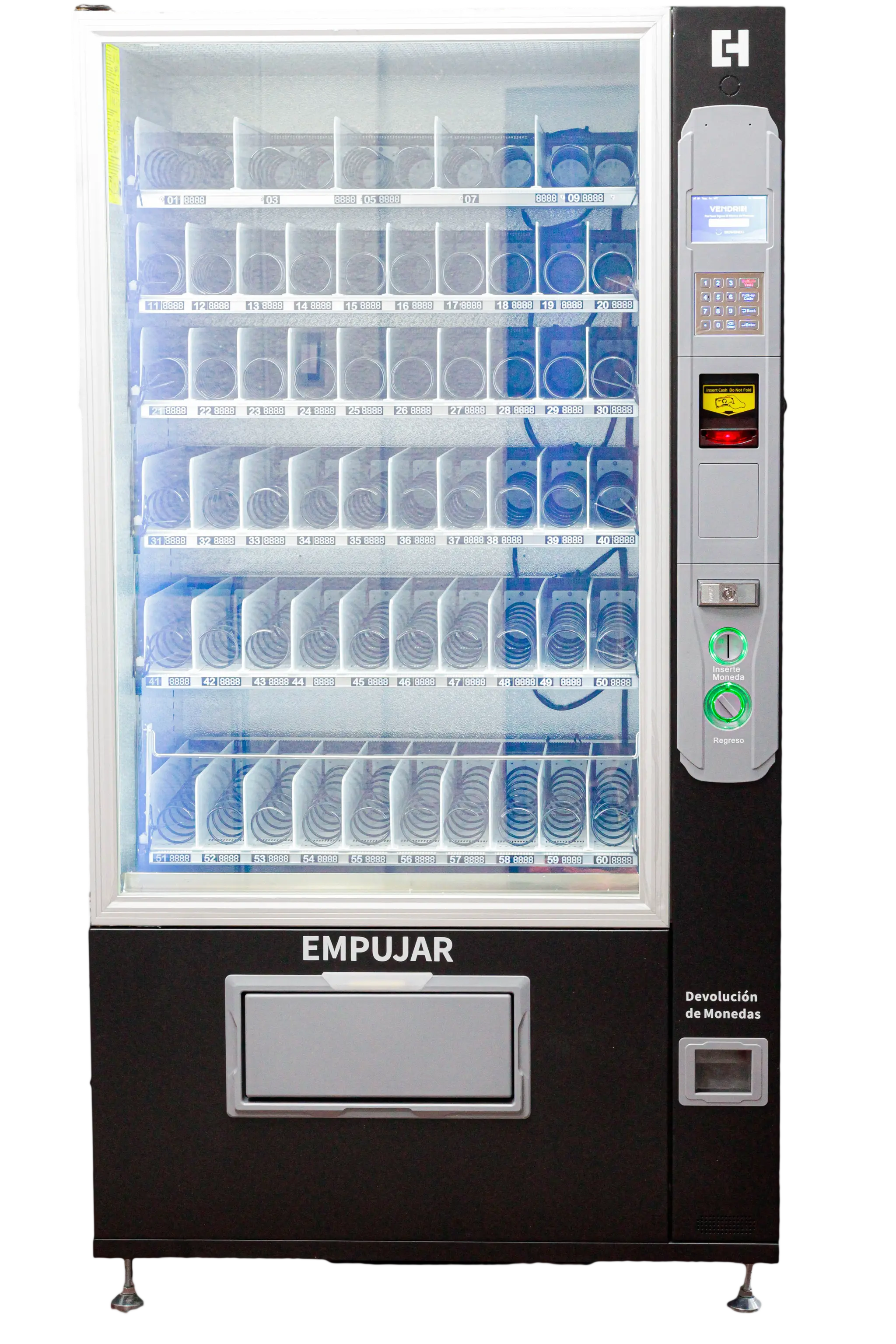 Máquina expendedora de snacks y gaseosas